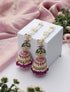 Purple Color Meenakari Kundan Earrings