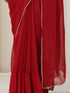 Red Kota Saree with Lace and Blouse Fabric