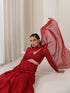Red Kota Saree with Lace and Blouse Fabric