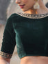 Royal Emerald Velvet Blouse