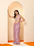 Lavender Silken Saree With Jacquard Blouse Fabric