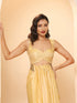Flax Yellow Silken Saree with Jacqaurd Blouse Fabric