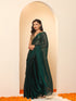 Primal Green Blue Shimmer Chiffon Dual Shade Saree