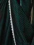 Emerald Swarovski style Saree with Lace and Blouse Fabric
