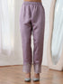 Women’s Lilac Suit Set with Pant | 2 Pc Set, A-Line, Swiss Embroidery on Sleeves, 3/4 Sleeve, Work Wear, Casual (PRF'T Lux Duchess Satin Fabric)