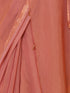 Pink Gold Metallic Satin Saree with Blouse Fabric