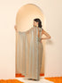 Lunar Ice Metallic Satin Saree with Blouse Fabric