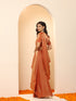 Copper Age Metallic Satin Saree with Blouse Fabric