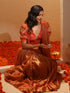Copper Age Metallic Satin Saree with Blouse Fabric