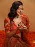 Copper Age Metallic Satin Saree with Blouse Fabric