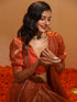Copper Age Metallic Satin Saree with Blouse Fabric