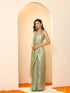 Newly Minted Green Gold Organza Saree