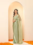 Newly Minted Green Gold Organza Saree