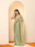 Newly Minted Green Gold Organza Saree