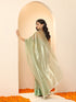 Newly Minted Green Gold Organza Saree
