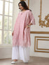 Women’s Pink All Over Schffli Kurta | 1 Pc, Easy Fit, Allover Schiffli Embroidery, Work Wear, Festive Party Wear (PRF'T Lux Duchess Satin Fabric)