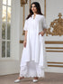Women’s White Schffli Palazzo | 1 Pc, Cotton Cambric Fabric, Schiffli Embroidery, Casual , Festive Party Wear
