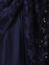 Women’s Northern Lights Blue Saree with Blouse Fabric | 2 Pc Set, Satin and Net Fabric, Chantilly Lace Detailing, Festive Party Wear