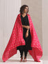 Fuchsia Bird Jacquard Dupatta