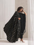 Black Gold Bird Jacquard Dupatta