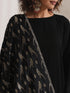 Black Gold Bird Jacquard Dupatta
