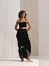 Women's Juicy Black Velvet Dhoti and Jacket with Embroidery and Blouse 3 Piece Set | Jacket Style, Round Neck, Full Sleeves, Dhoti, Festive Wear, Party Wear (Velvet)
