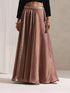 Women's Arabian Glamour Gold Metallic Sharara with Velvet Blouse and Beaded Black Shawl 3 Piece Set | Sharara, V Neck, Full Sleeve, Shawl, Festive Wear, (Metallic Velvet)