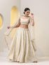 Enchanting Pure Silk Tissue Beaded Lehenga with Net Dupatta and Blouse Fabric