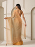 Chameleon Ombre Stripes Chiffon Printed Saree with Pendants