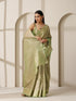 Lemon Green Banarasi Tissue Saree with Blouse Fabric