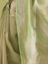 Lemon Green Banarasi Tissue Saree with Blouse Fabric