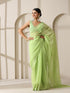 Light Green Rahet Hand Chikankari Saree with Blouse Fabric