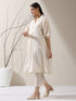 Women’s Chanderi Cotton Kurta & Slip | 2 Pc Set, Collared Neck, Light Festive, Workwear Ready