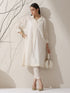 Women’s Chanderi Cotton Kurta & Slip | 2 Pc Set, Collared Neck, Light Festive, Workwear Ready