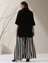 Women's Black Korean Style Zip Shirt | 1 Pc, Modern Co-ord, Sleek Contemporary Wear