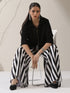Women's Black Korean Style Zip Shirt | 1 Pc, Modern Co-ord, Sleek Contemporary Wear