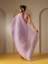 Lilac Tiger Satin Chiffon Saree with Self Blouse Fabric