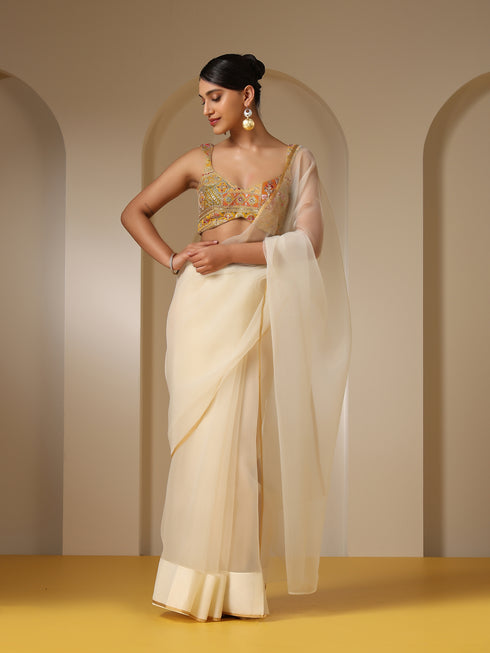 Morning Dew Organza Cloud Saree