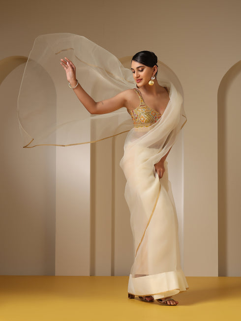 Morning Dew Organza Cloud Saree