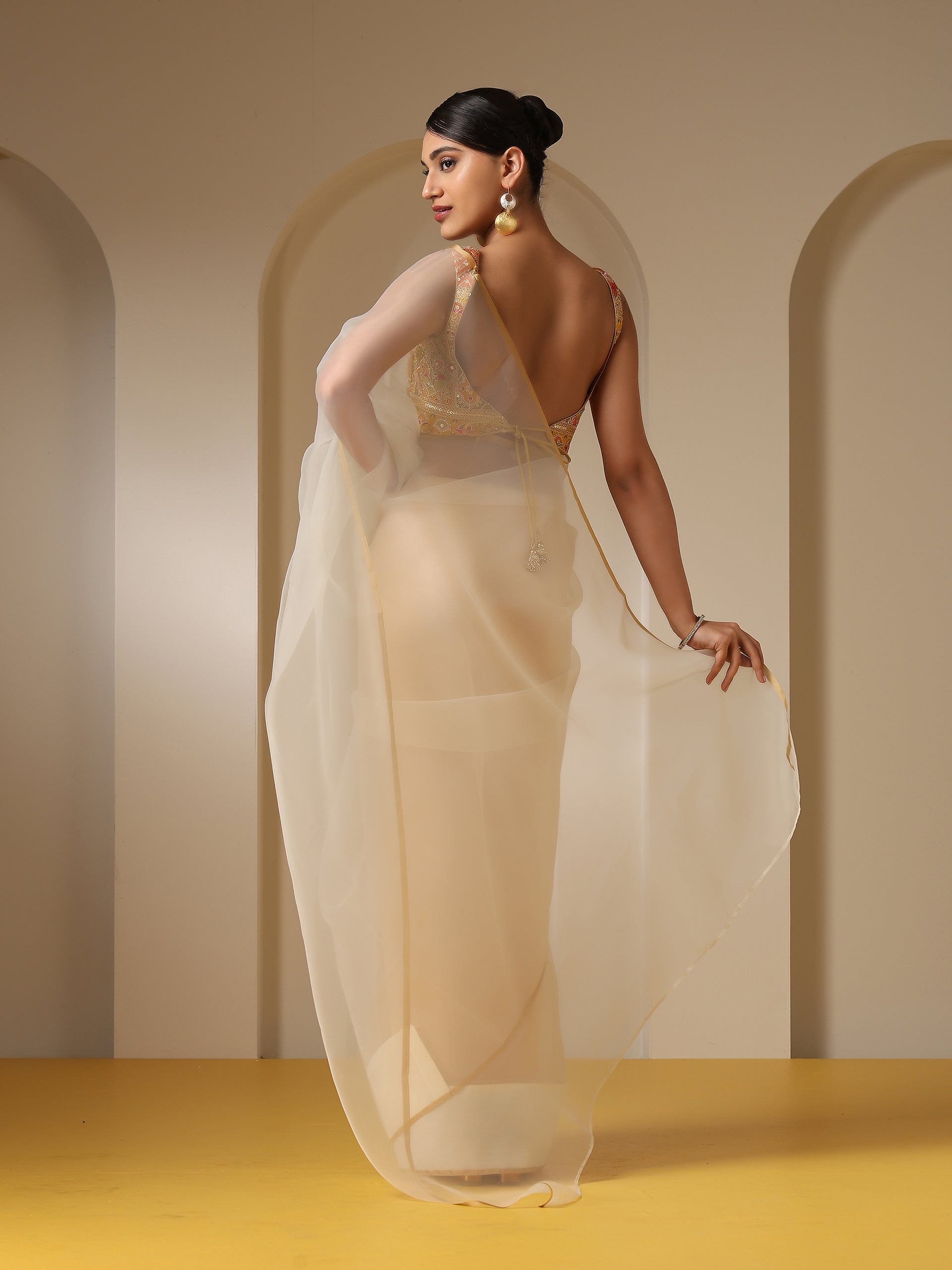Morning Dew Organza Cloud Saree