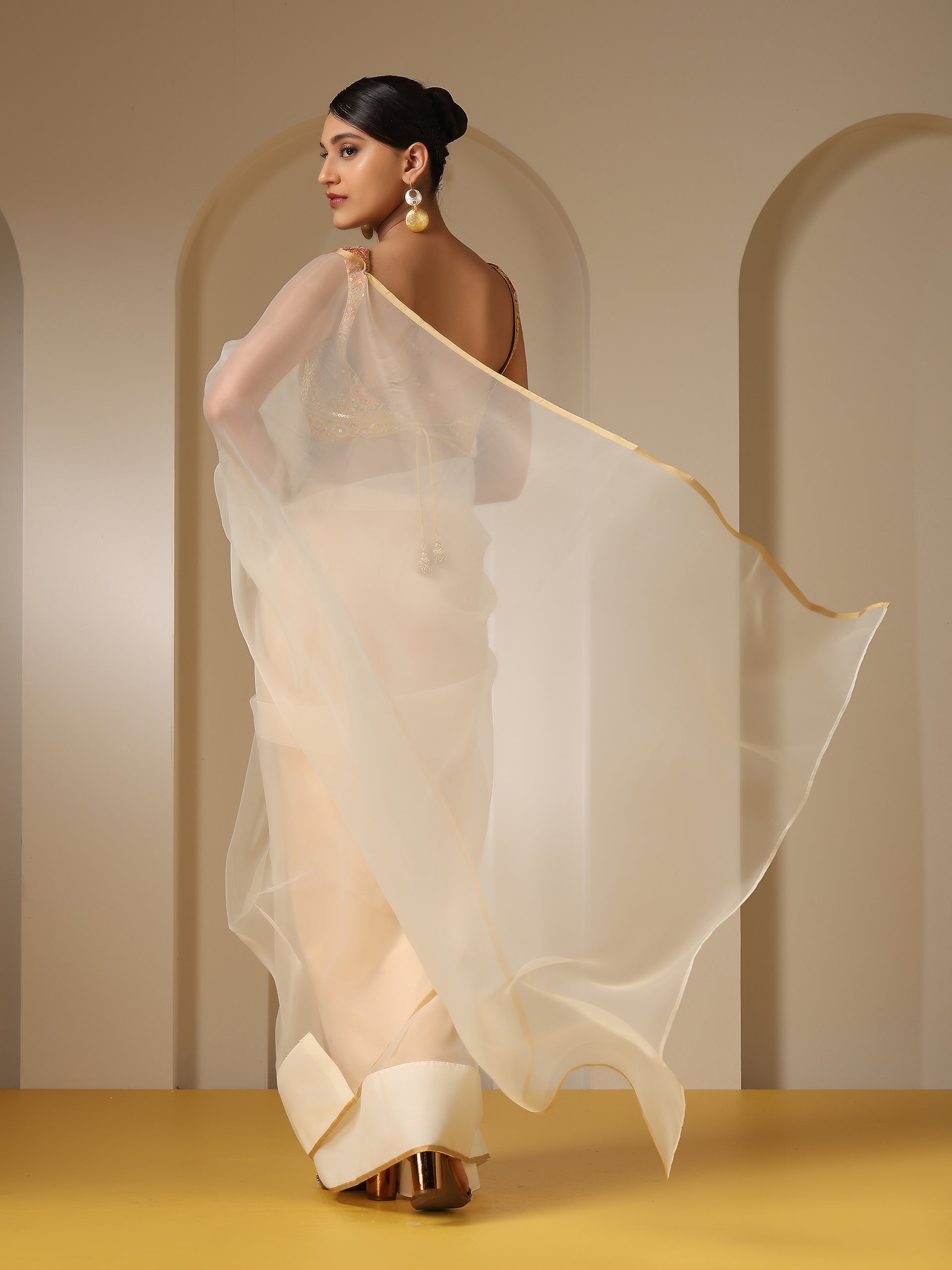 Morning Dew Organza Cloud Saree