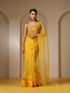 Yellow Organza Cloud Saree