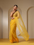 Yellow Organza Cloud Saree