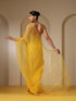 Yellow Organza Cloud Saree