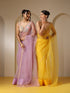 Yellow Organza Cloud Saree