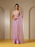Lilac Organza Cloud Saree