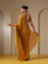 Blue Phoenix Dual Shade Chiffon Saree with Self Blouse Fabric