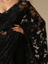 Night Bird Net Saree with Blouse Fabric