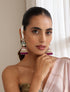 Purple Color Meenakari Kundan Earrings