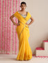 Yellow Cotton Chanderi Saree with Gold Border